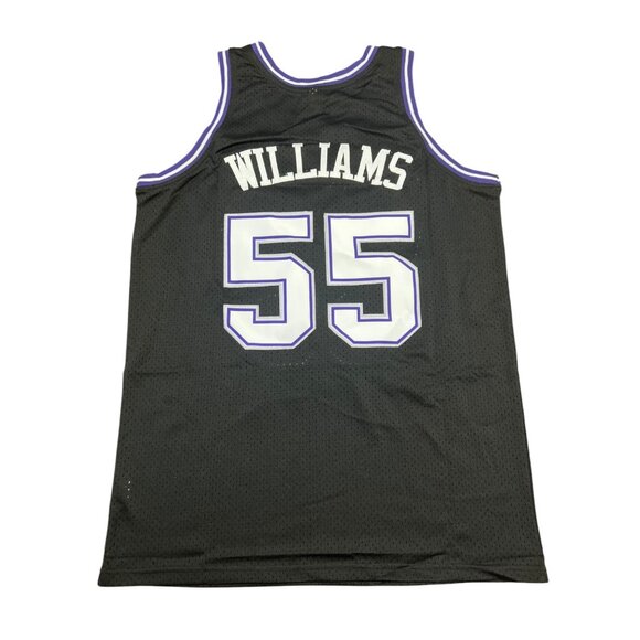 New Sacramento Kings #55 Jason Williams Basketball Jersey Stitched BLACK - Picture 2 of 5